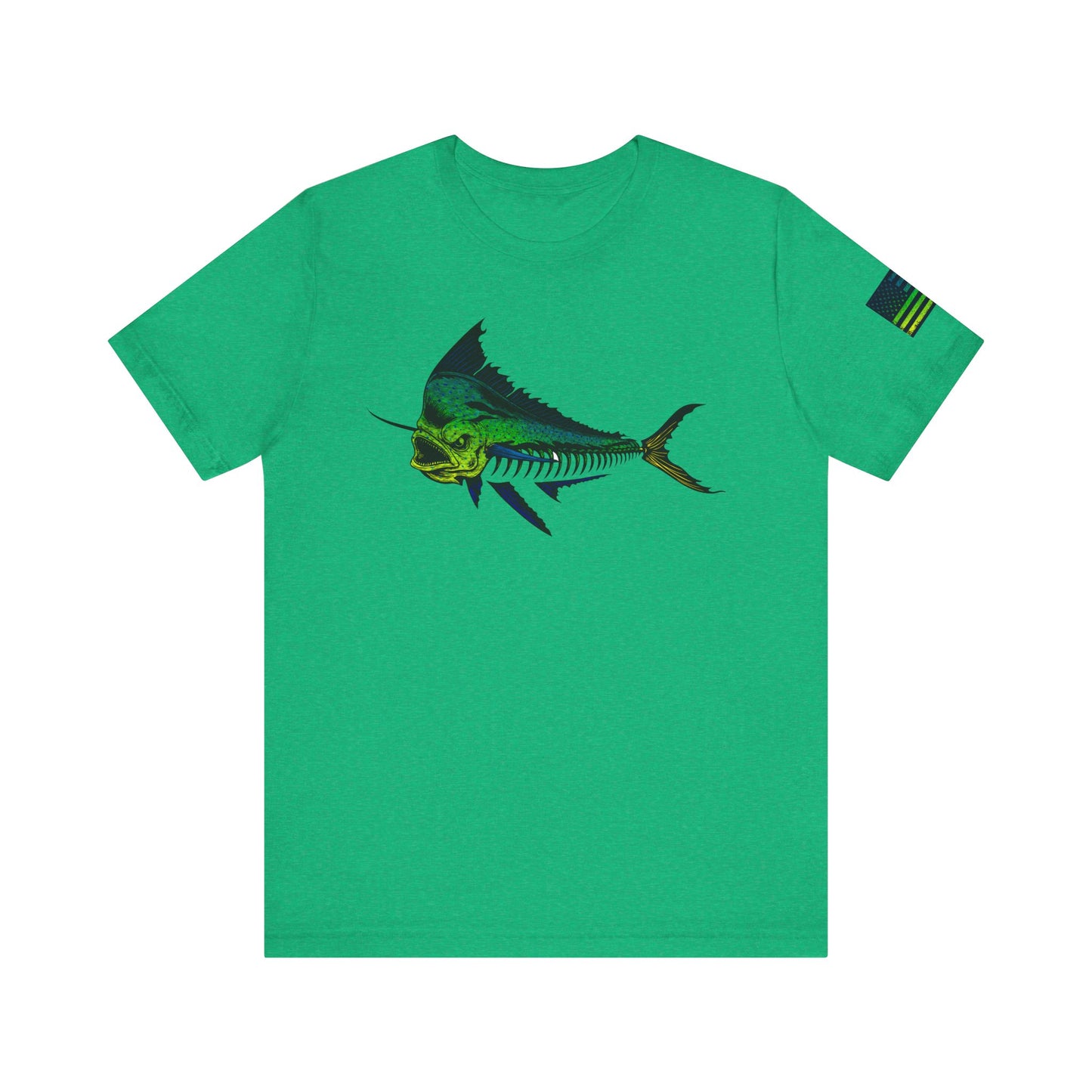Mahi Angler Grunge American Flag Tee, Patriotic USA Shirt, Vintage American Flag