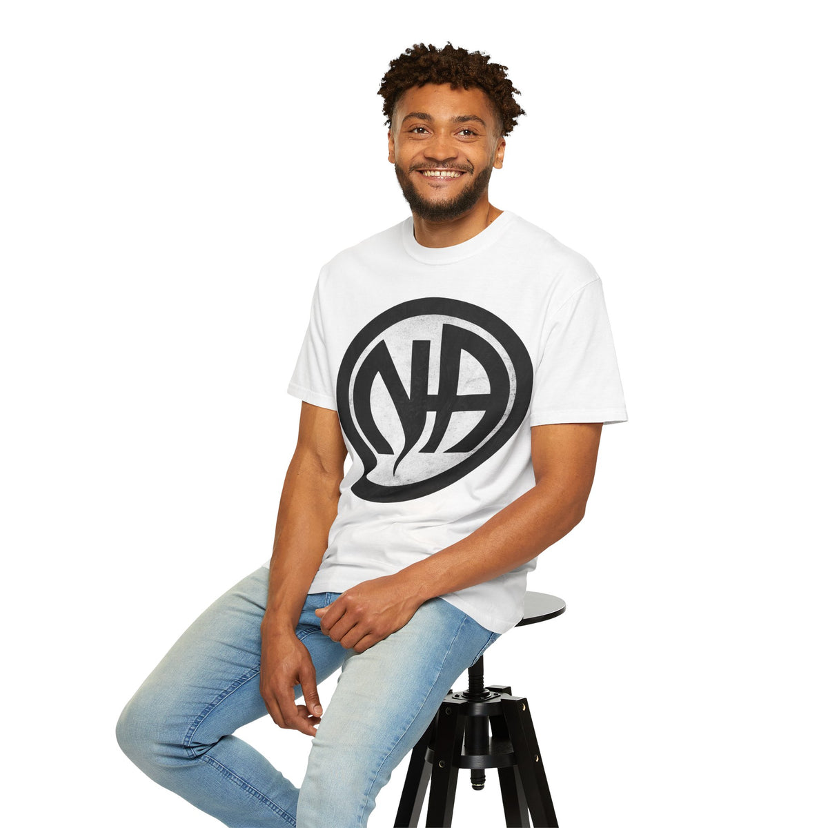 Narcotics Anonymous NA Logo – White & Black Recovery Symbol Art T-Shirt, Recovery T-Shirt
