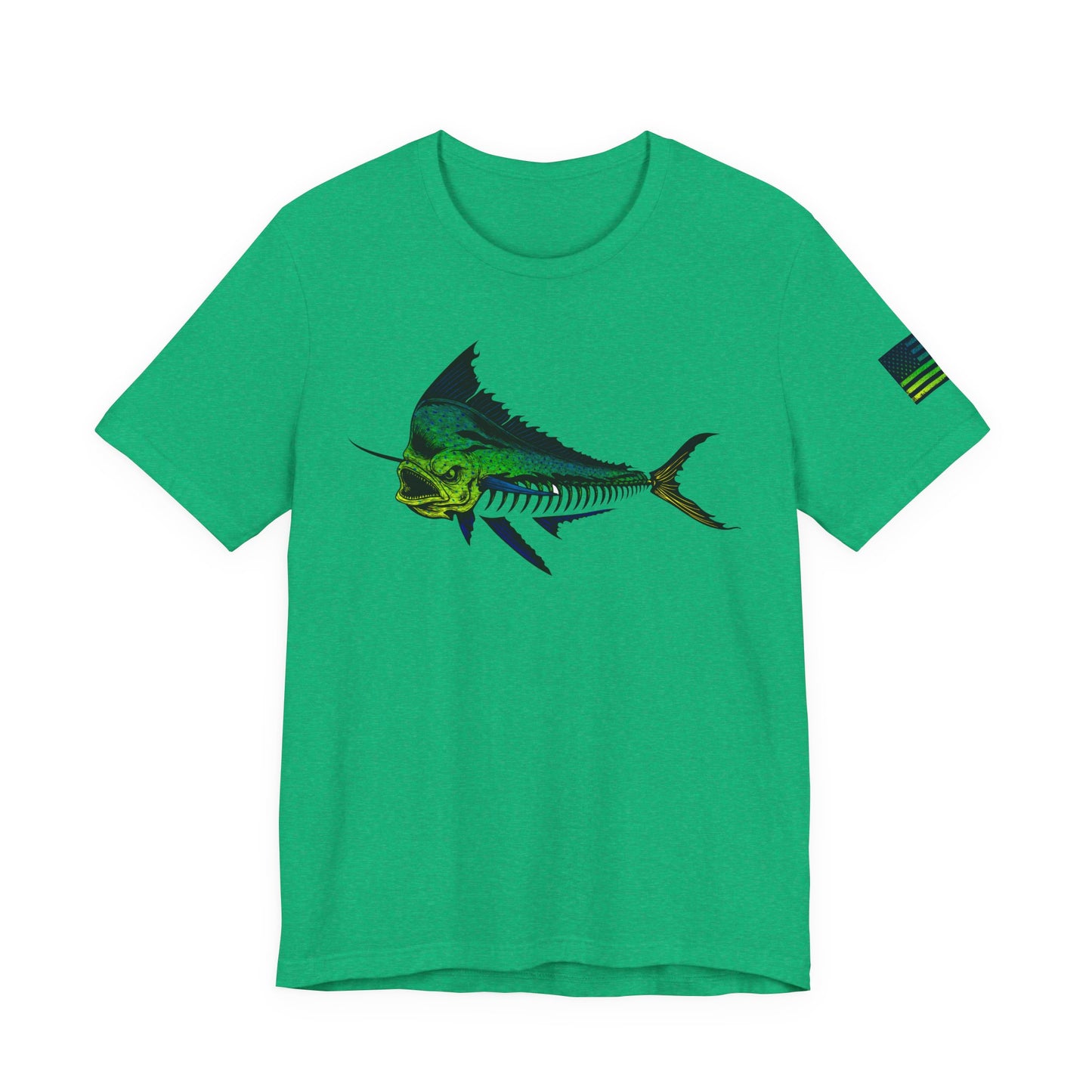 Mahi Angler Grunge American Flag Tee, Patriotic USA Shirt, Vintage American Flag