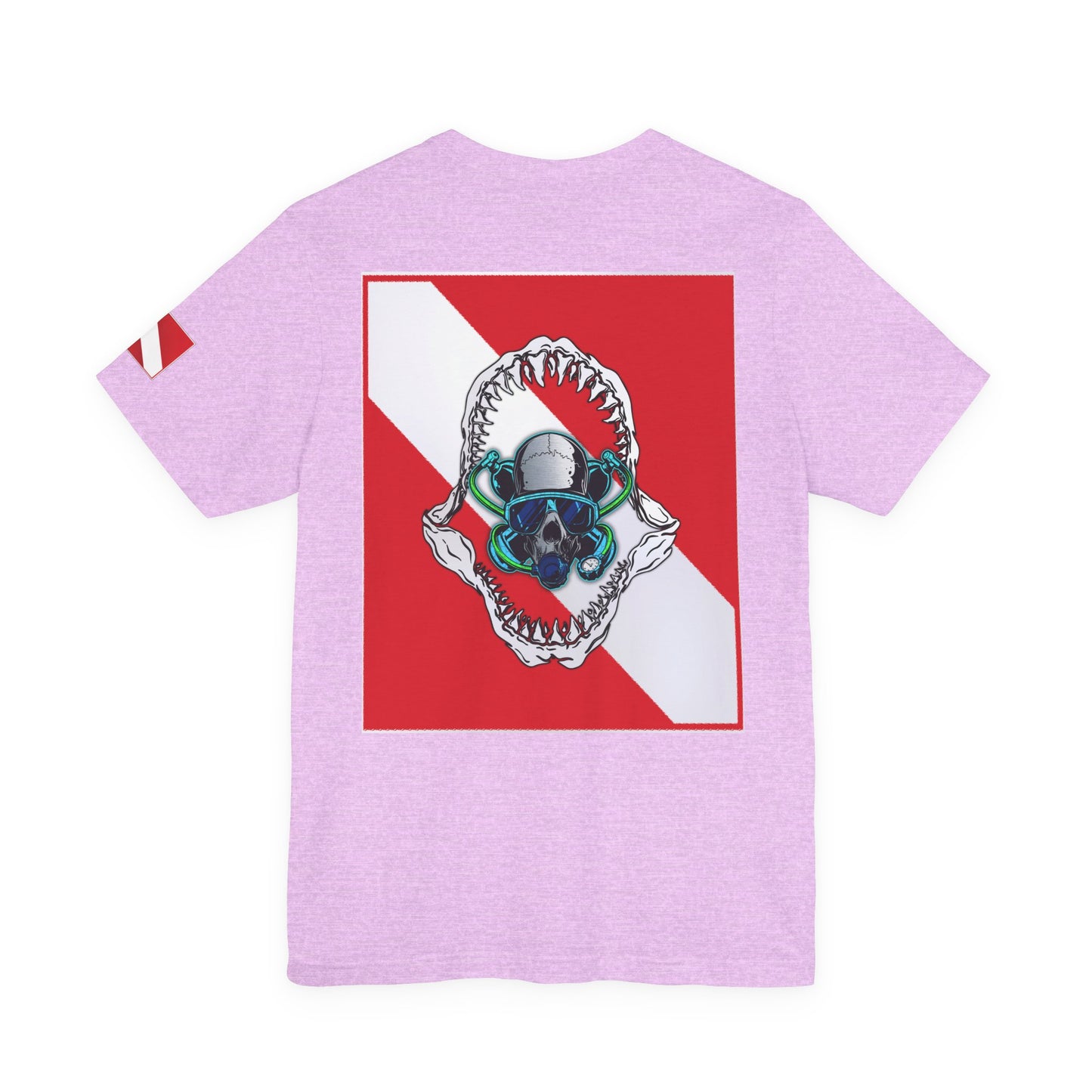 Scuba Skull Shark Graphic Tee, Dive Shirt, Beachwear, Summer Fashion, Gift for Ocean Lovers