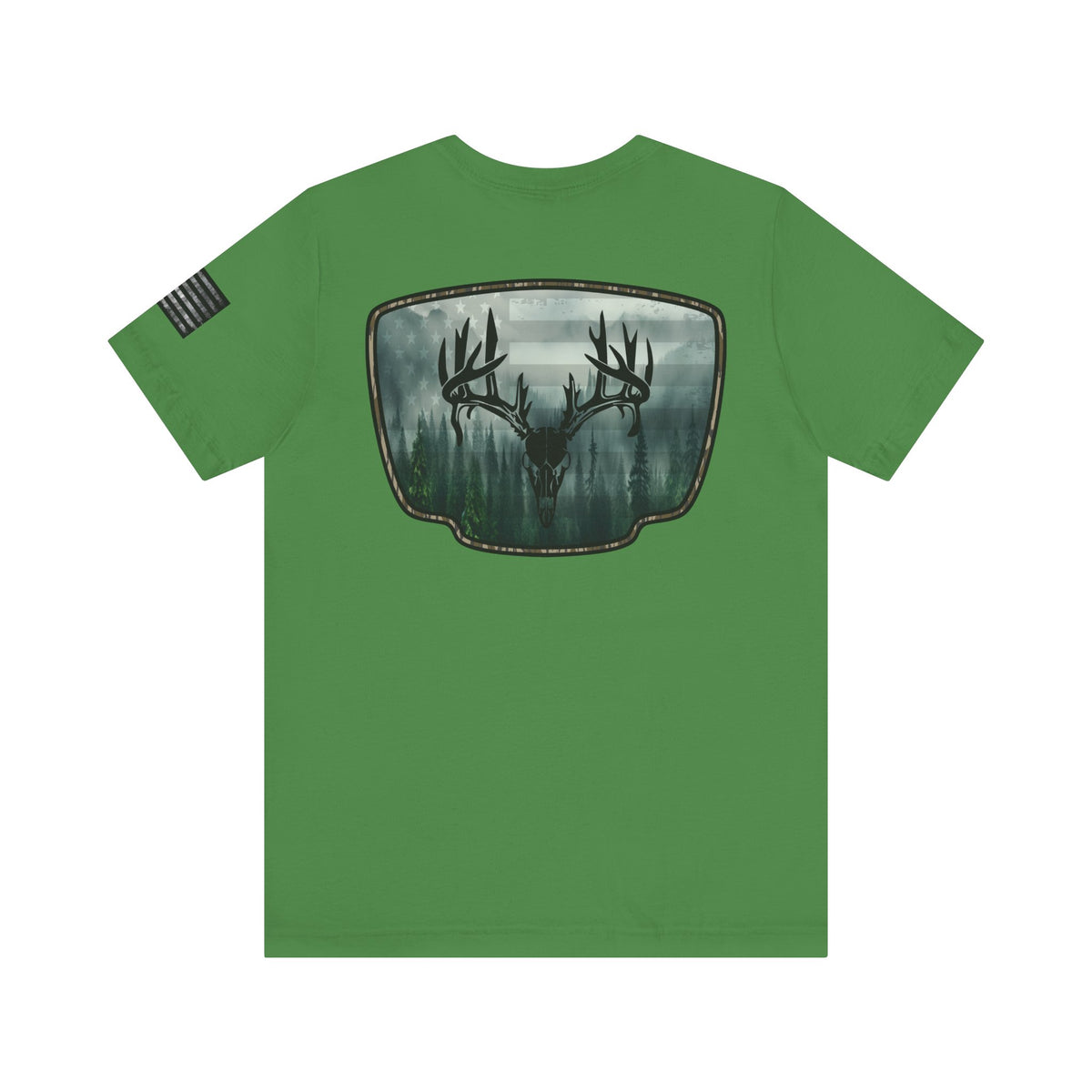 Deer Skull Forest Flag Hunting Tee