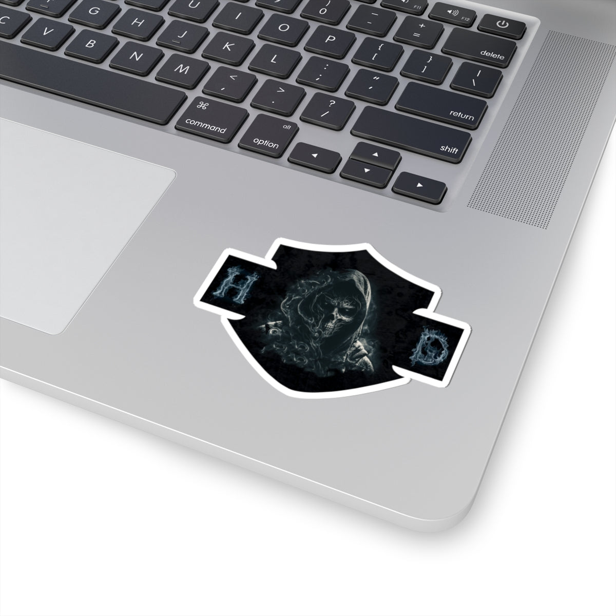 Smoke Reaper HD Sticker | Grim Skull Biker Decal for Helmets, Laptops, Toolboxes & Garage Gear, ArtKiss-Cut Stickers