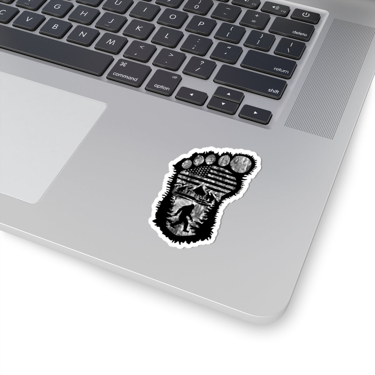 Camo BigFoot Patriot kiss-cut stickers