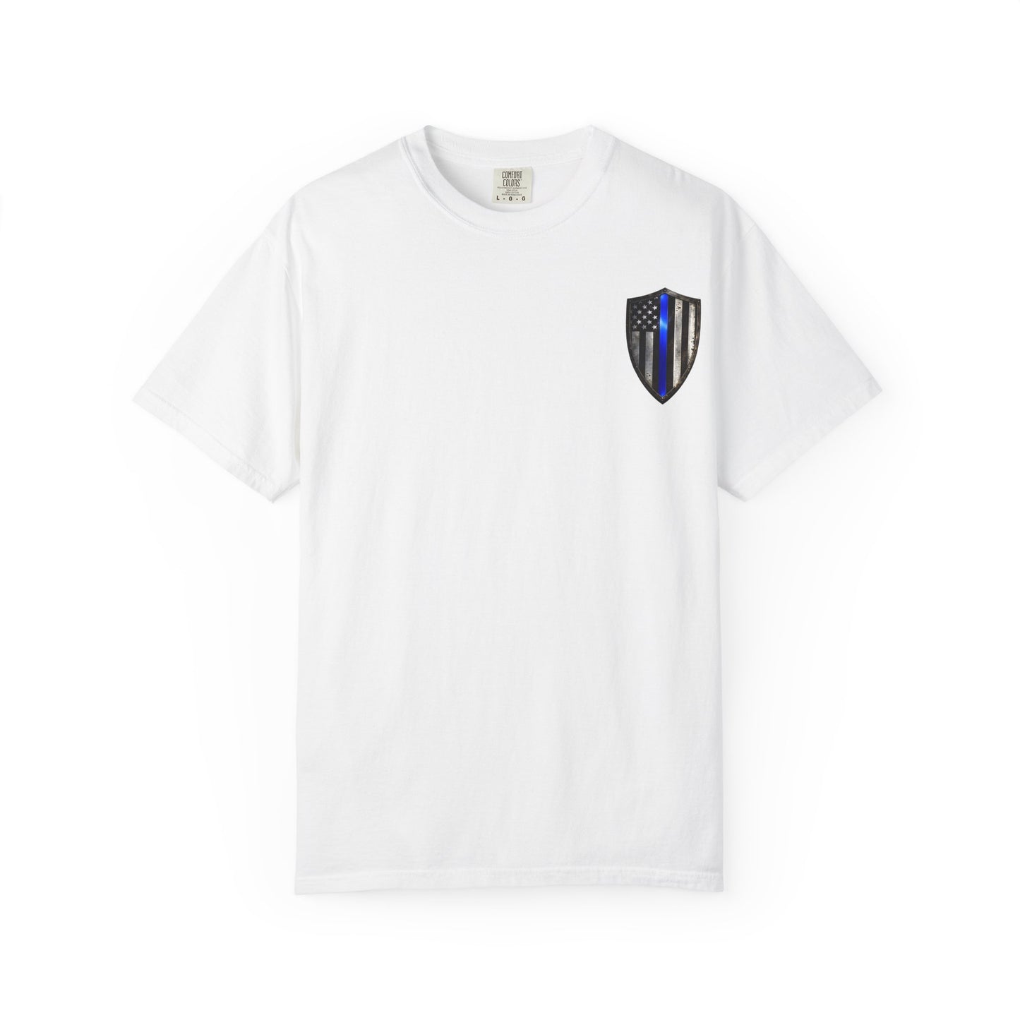 Thin Blue Line Skull T-Shirt — American Flag Police Support Tee