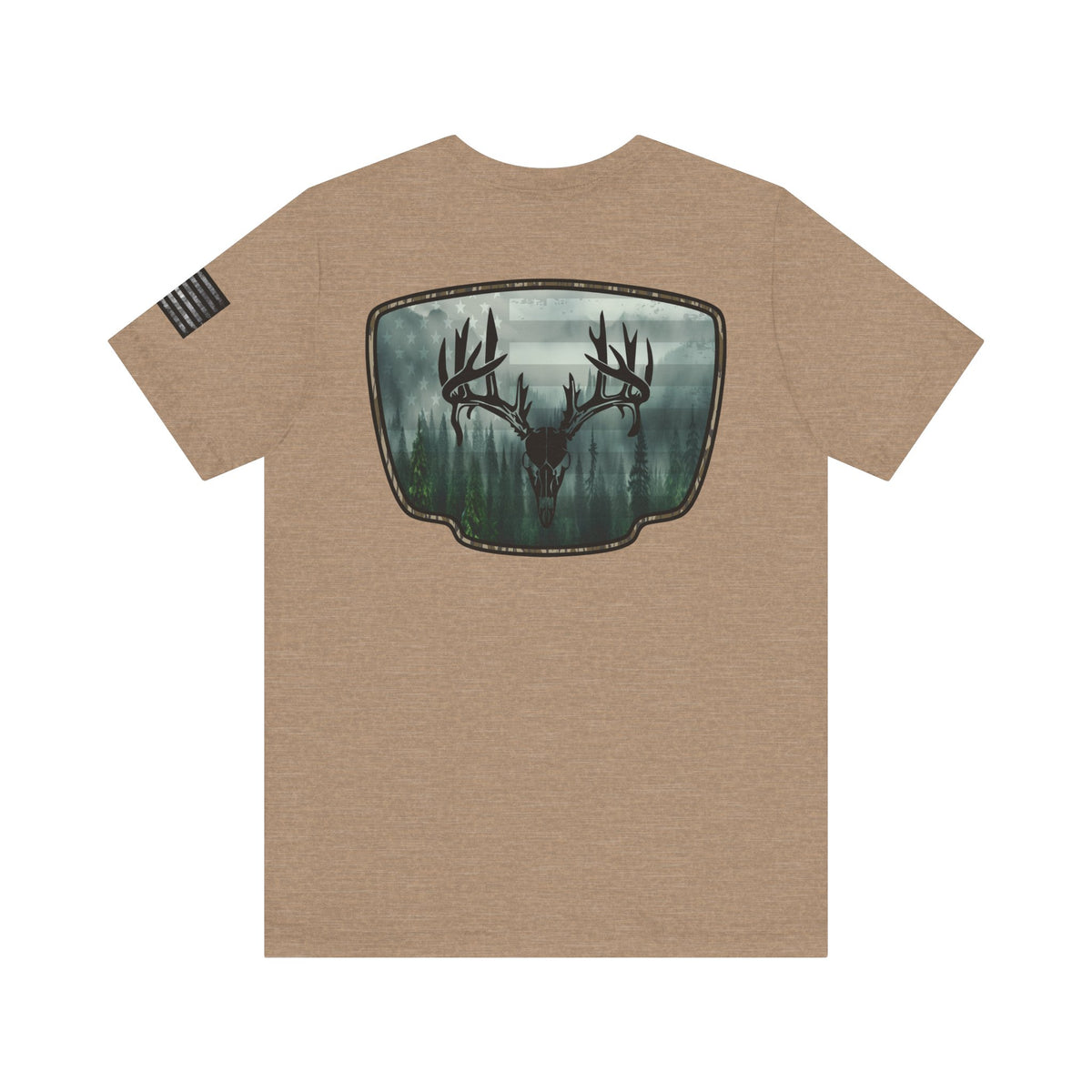 Deer Skull Forest Flag Hunting Tee