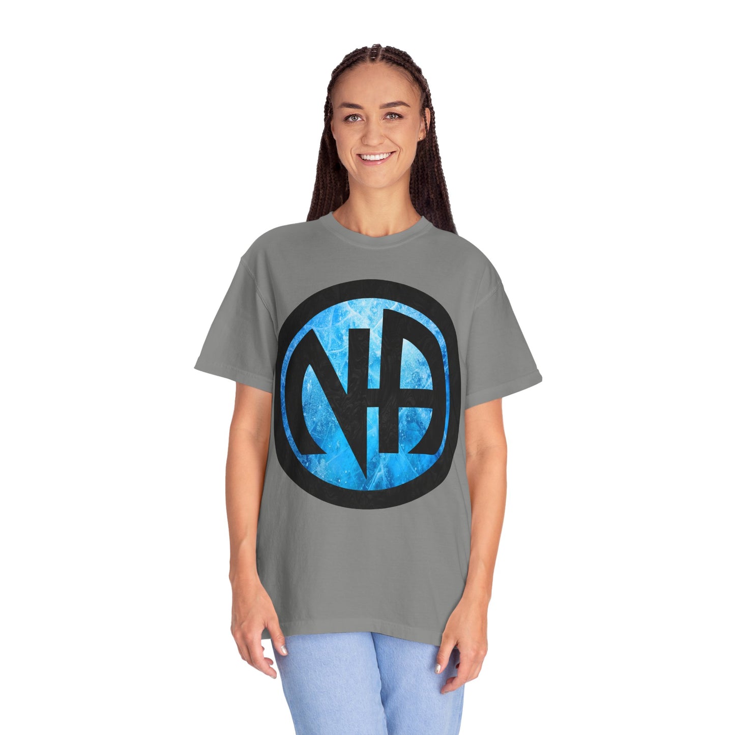 Narcotics Anonymous NA Logo – Blue Ice & Black Recovery Symbol Art T-Shirt, Recovery T-Shirt