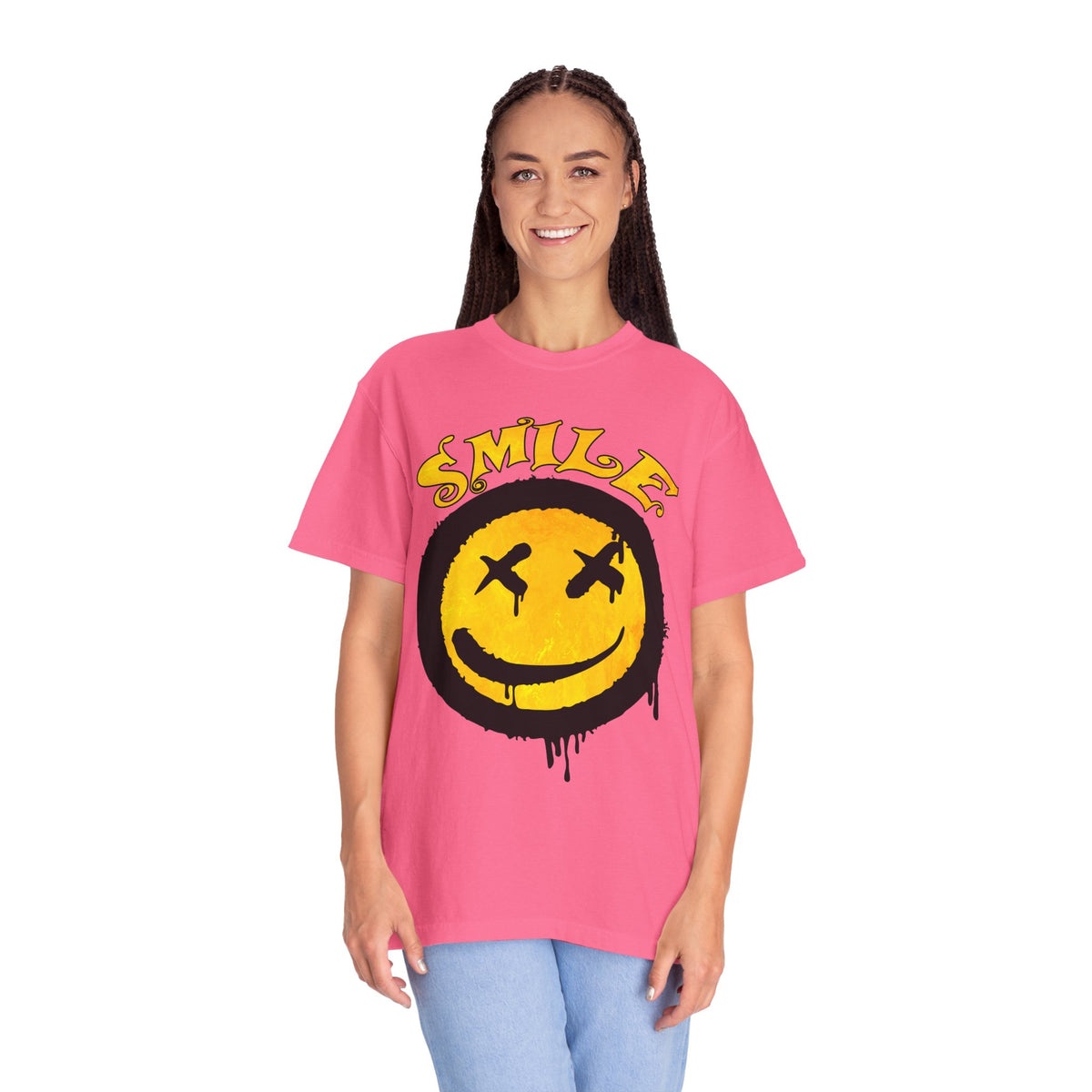 Smiley Face Unisex T-shirt - Embrace Positivity, Casual Wear, Gift for Friends, Mood Lifting Apparel, Fun Graphic Tee