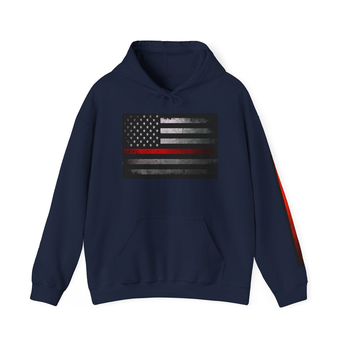 Firefighter Thin Red Line American Flag Hoodie, Fireman Gift, Firefighter Apparel, Thin Red Line Sweatshirt, Firefighter