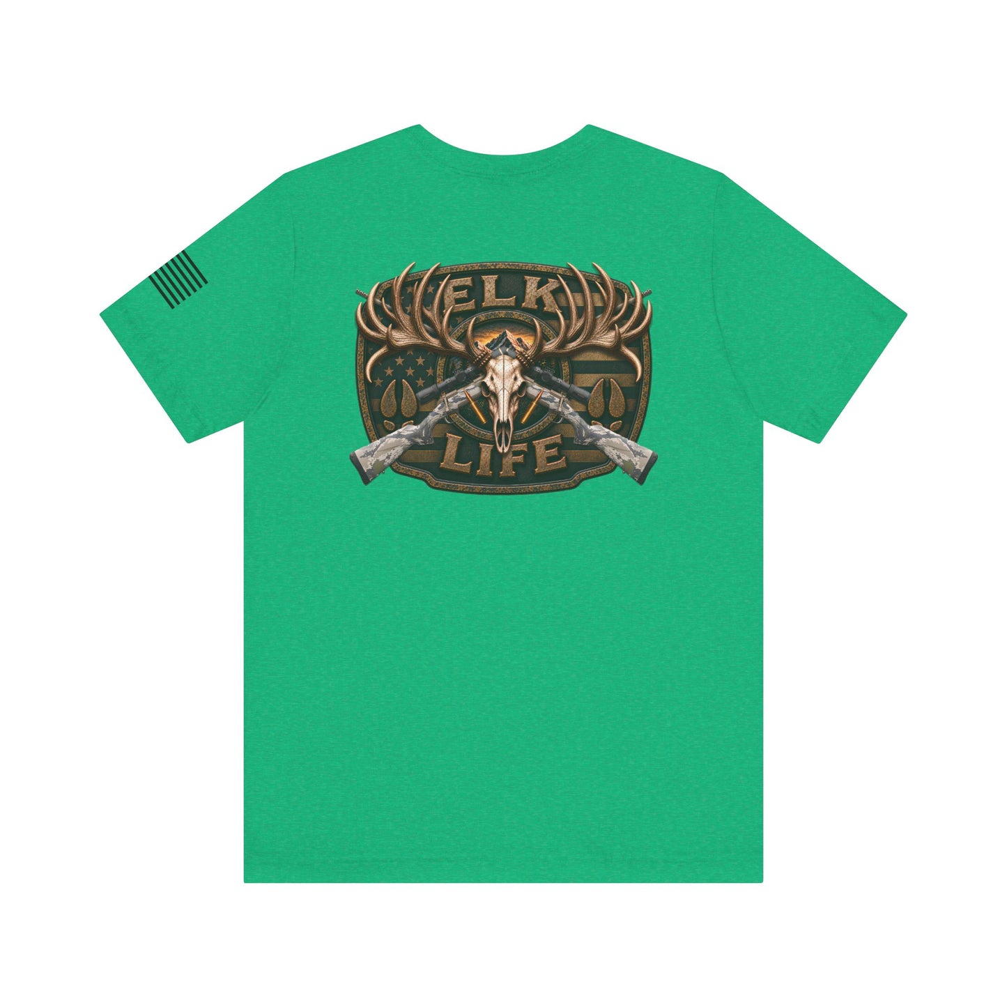 Elk Life Rifle Hunting T-Shirt – WRAEVN OUTDOORS American Big Game Hunter Tee