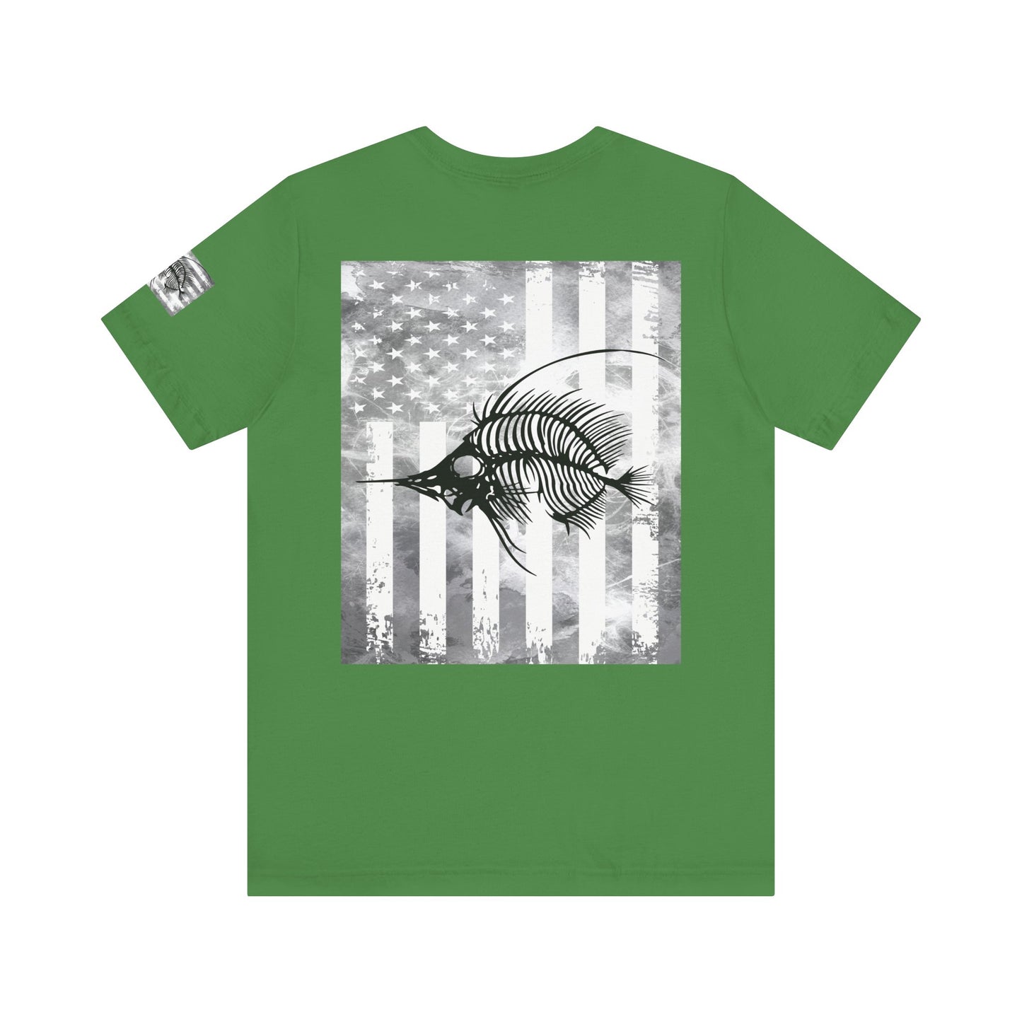 SwordFish Skeleton Grunge American Flag Tee, Patriotic USA Shirt, Vintage American Flag