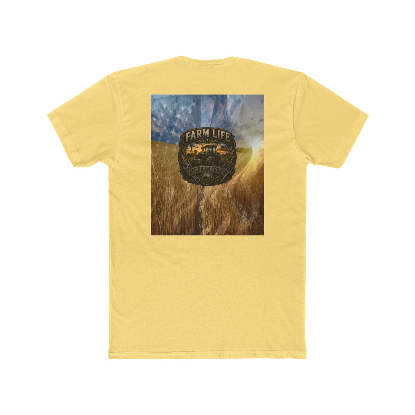 Farm Life Graphic Tee — Vintage Tractor & Wheat Field T-Shirt
