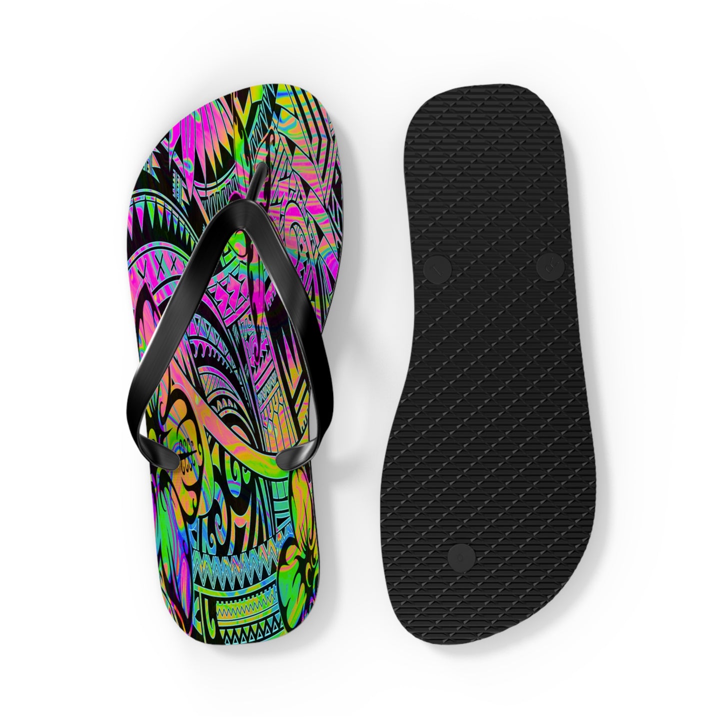 Polynesian Flip Flops | Vibrant Beach Footwear | Summer Sandals | Bohemian Style | Gift for Travelers, Festivals