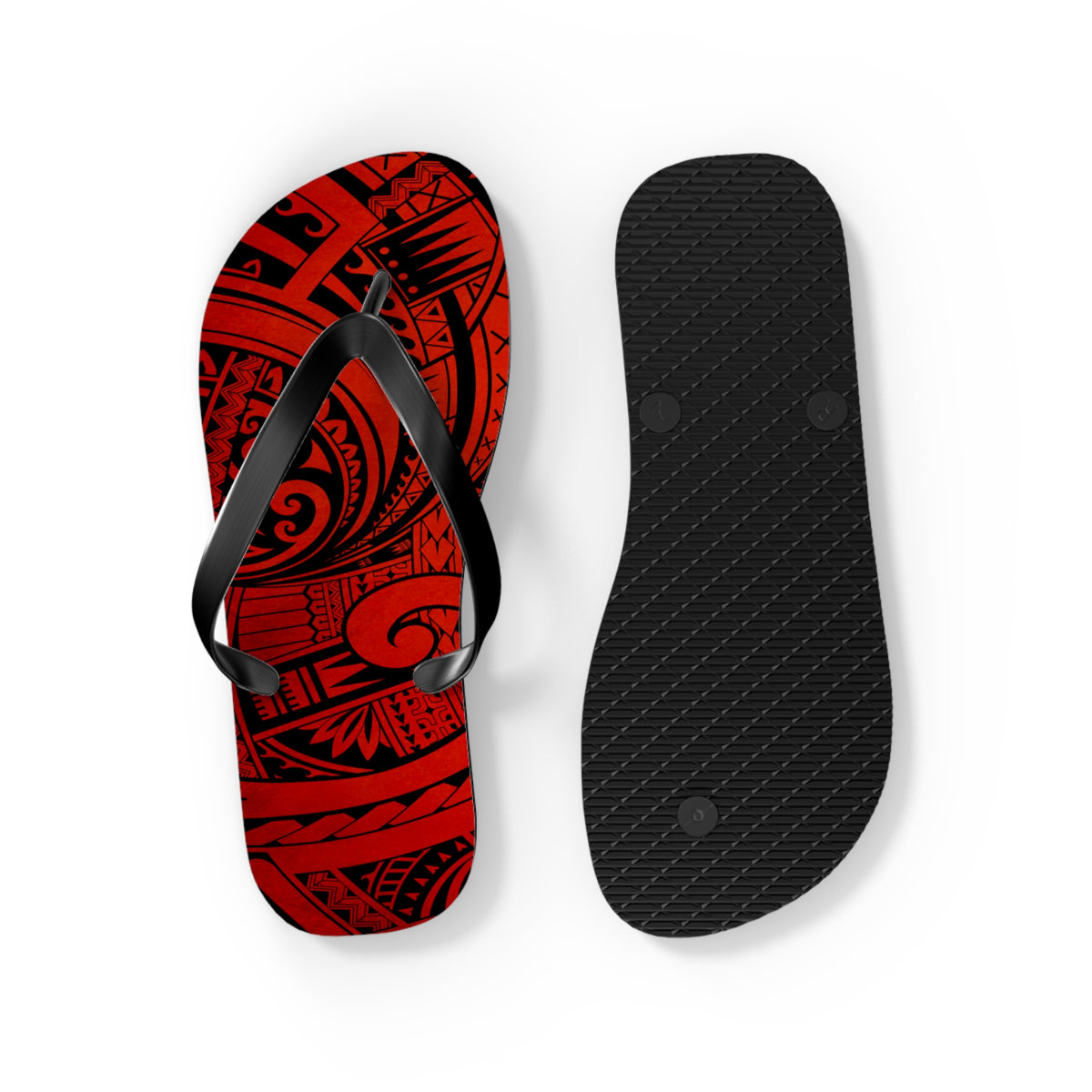 Polynesian Tribal Flip Flops, Summer Footwear, Vacation Sandals, Beach Accessories, Boho Flip Flops