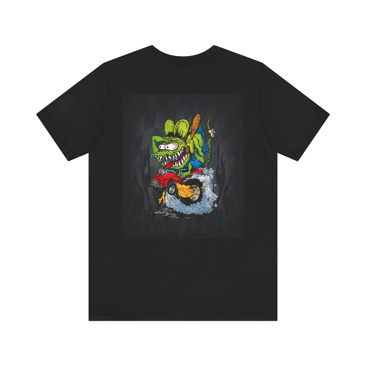 Rat Fink Monster Hot Rod Burnout – Wild Cartoon Drag Racer Tee