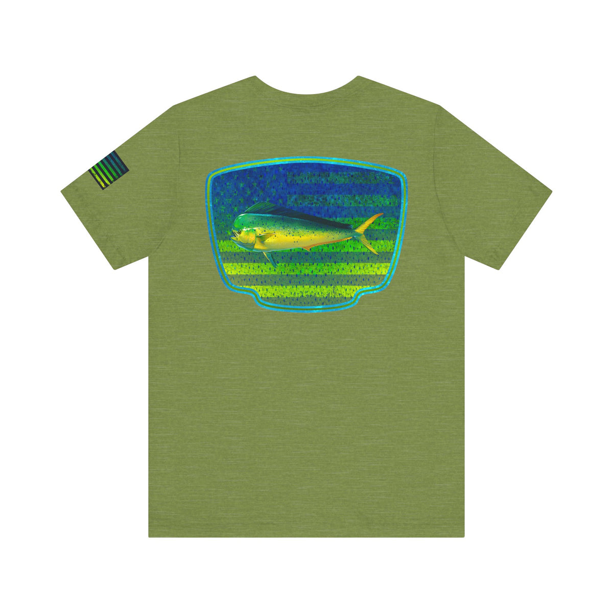 Mahi Mahi American Flag Fishing T-Shirt – Bold Offshore Graphic Tee