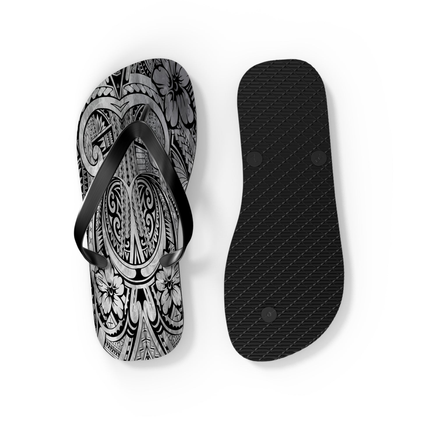 Polynesian Storm Flip Flops - Beach Vibes, Summer Sandals, Festival Footwear, Unique Gift, Vacation Essentials