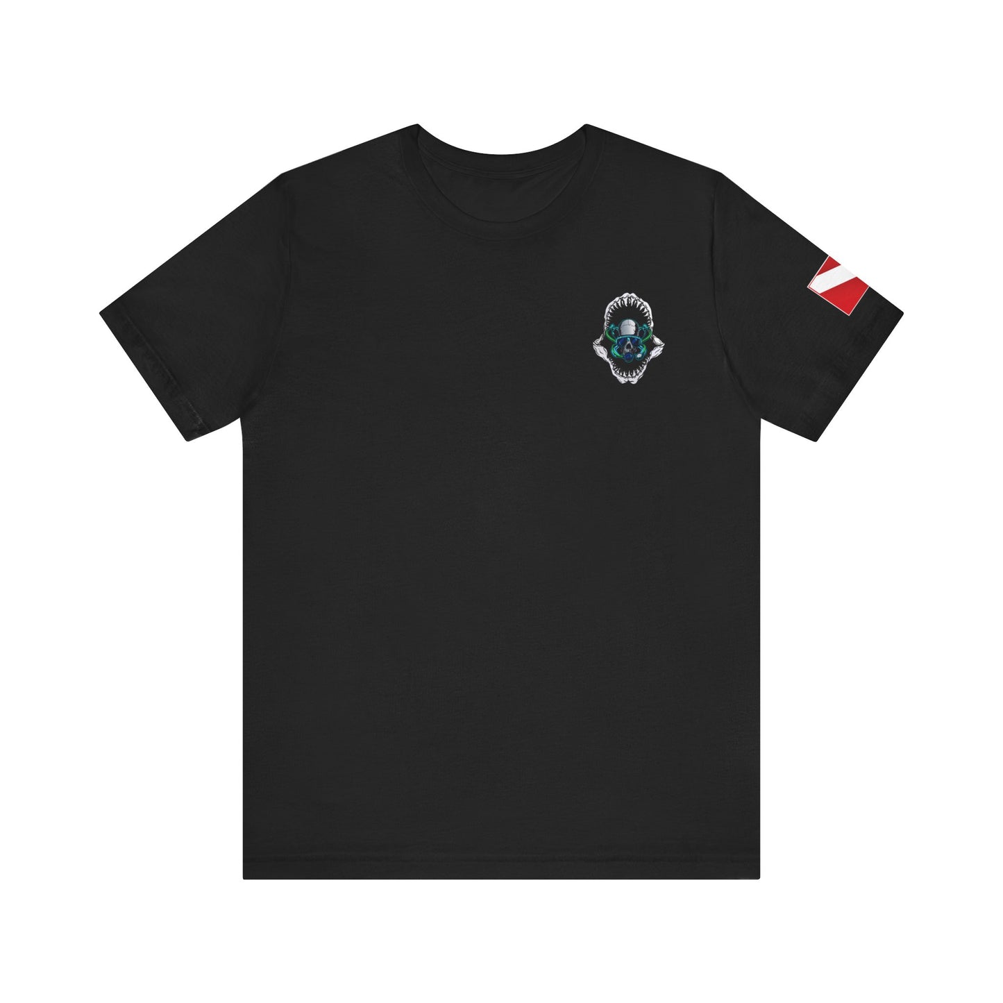 Scuba Skull Shark Graphic Tee, Dive Shirt, Beachwear, Summer Fashion, Gift for Ocean Lovers