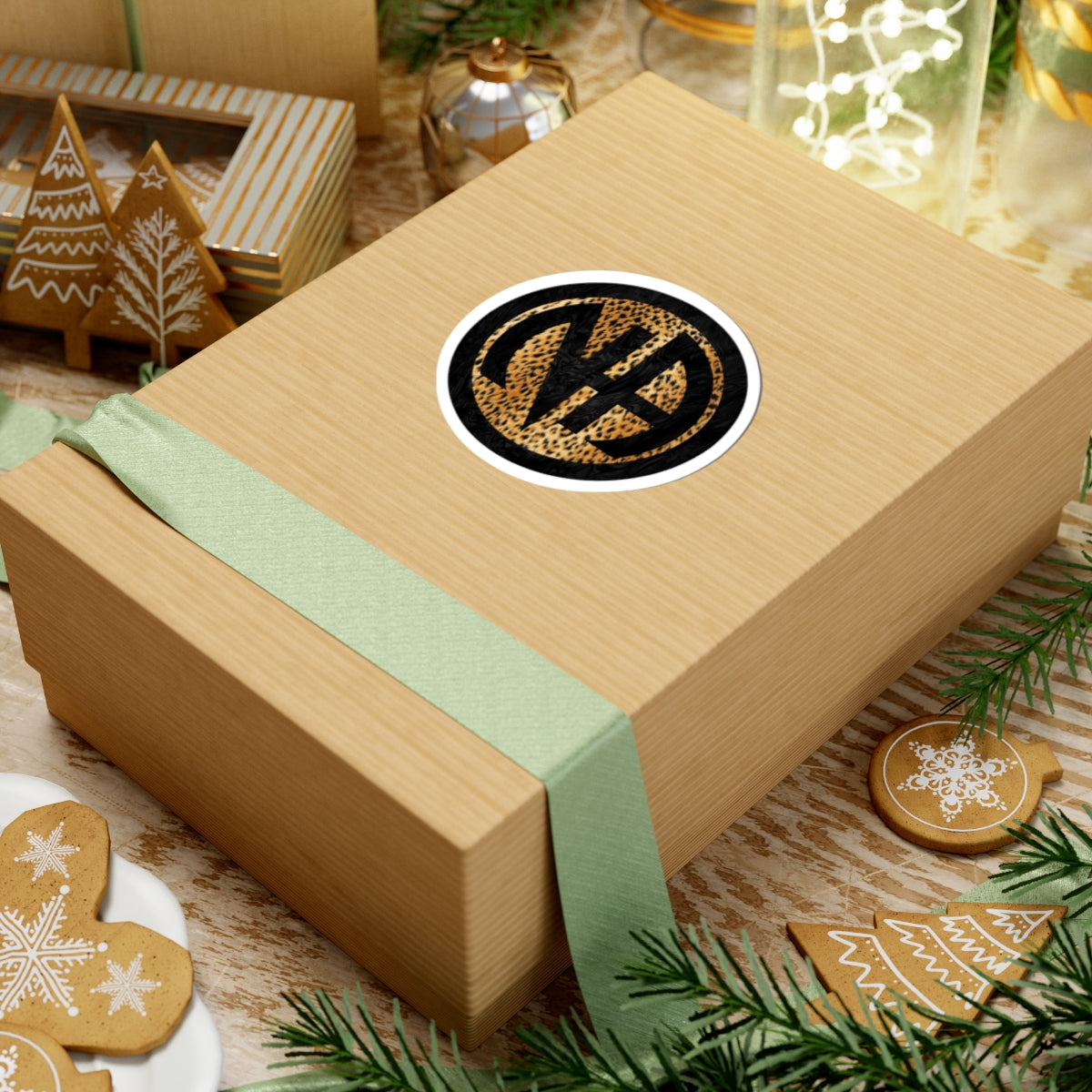 Leopard Print Narcotics Anonymous Symbol Sticker – Bold Recovery Support ArtKiss-Cut Stickers