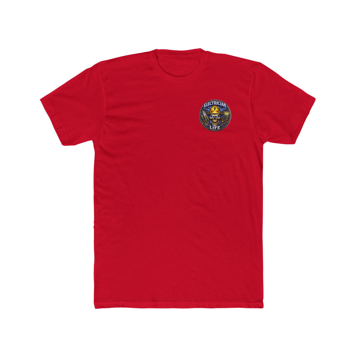 Electrician Life T‑Shirt — Electrician Skull Logo Crew Tee
