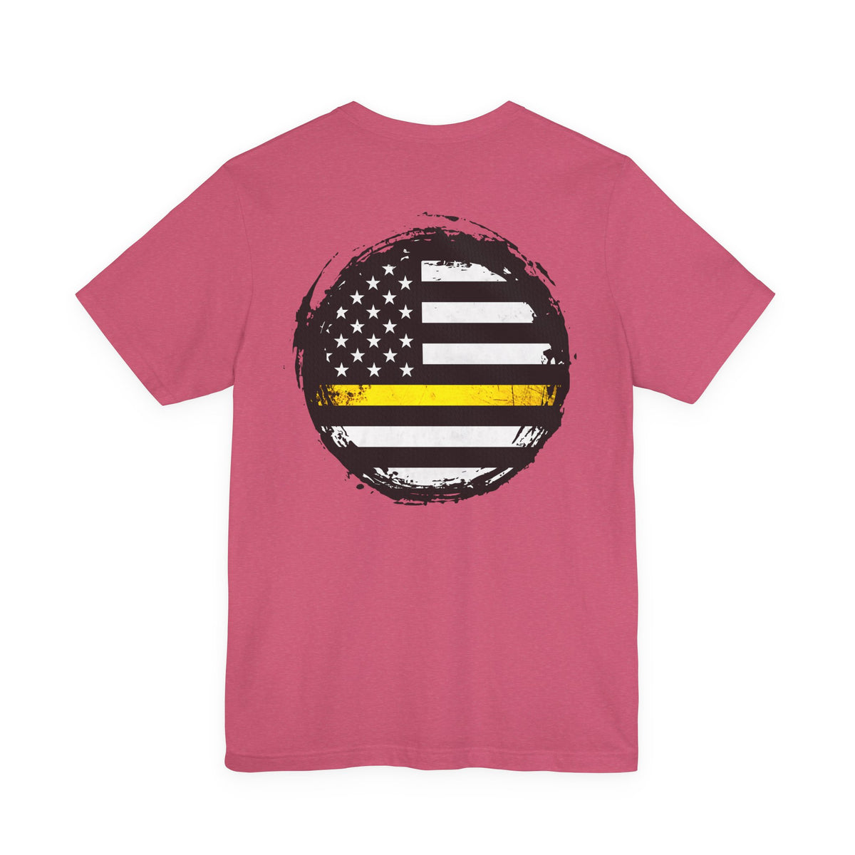 Thin Yellow Line American Flag Tee, Dispatcher Gift, Unisex T-Shirt, 911 Operator Shirt, Patriotic Graphic Tee