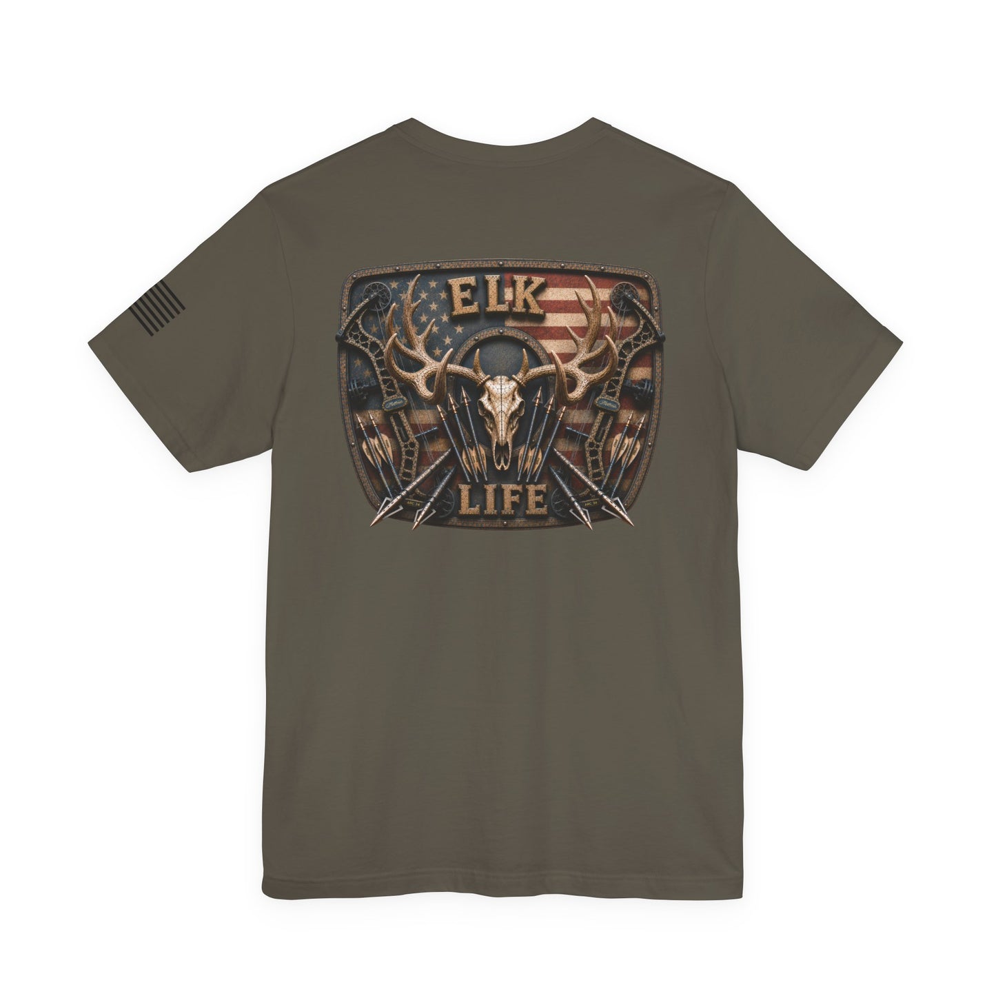 Elk Life American Archery Hunting T-Shirt – WRAEVN OUTDOORS Bowhunter Tee