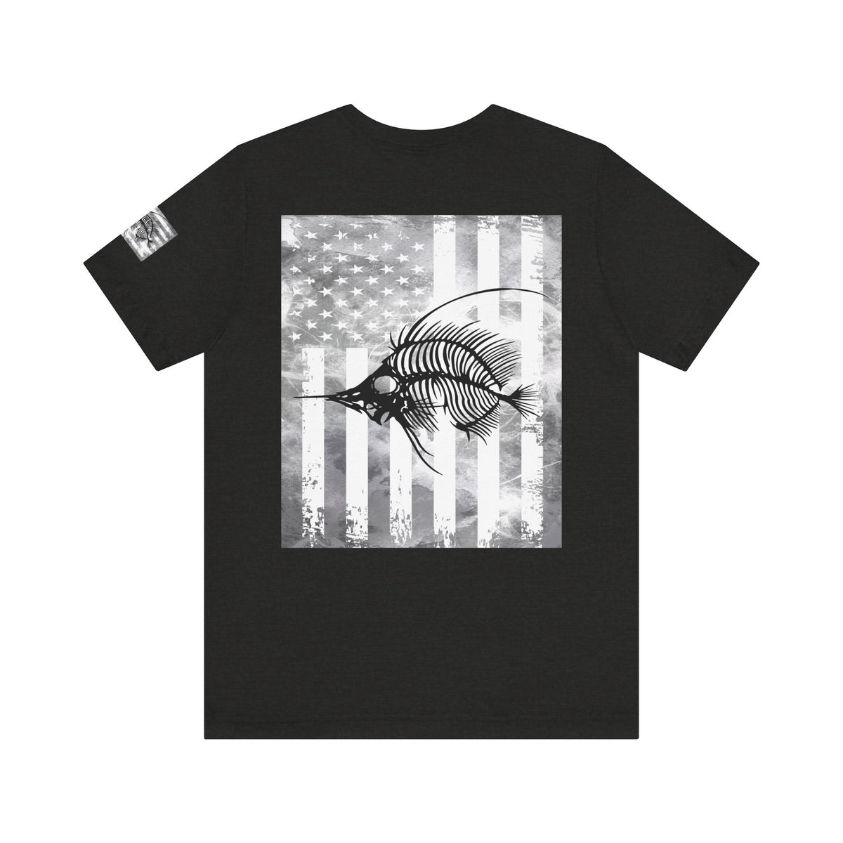 SwordFish Skeleton Grunge American Flag Tee, Patriotic USA Shirt, Vintage American Flag