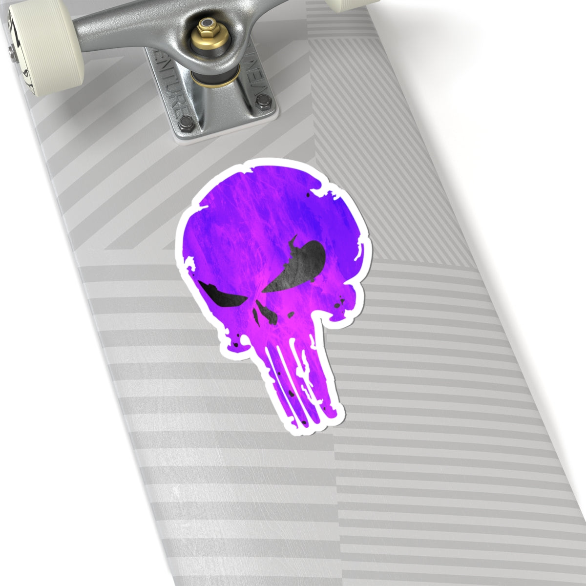 Distressed Skull Warrior Sticker – Bold Urban Graphic for Laptops, Water Bottles & More