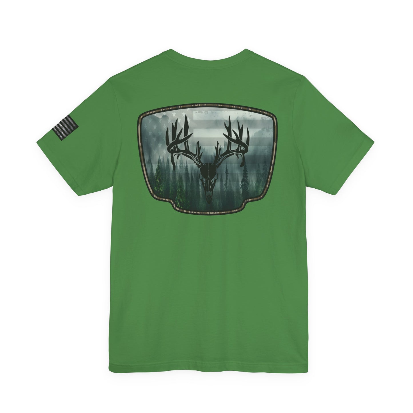 Deer Skull Forest Flag Hunting Tee