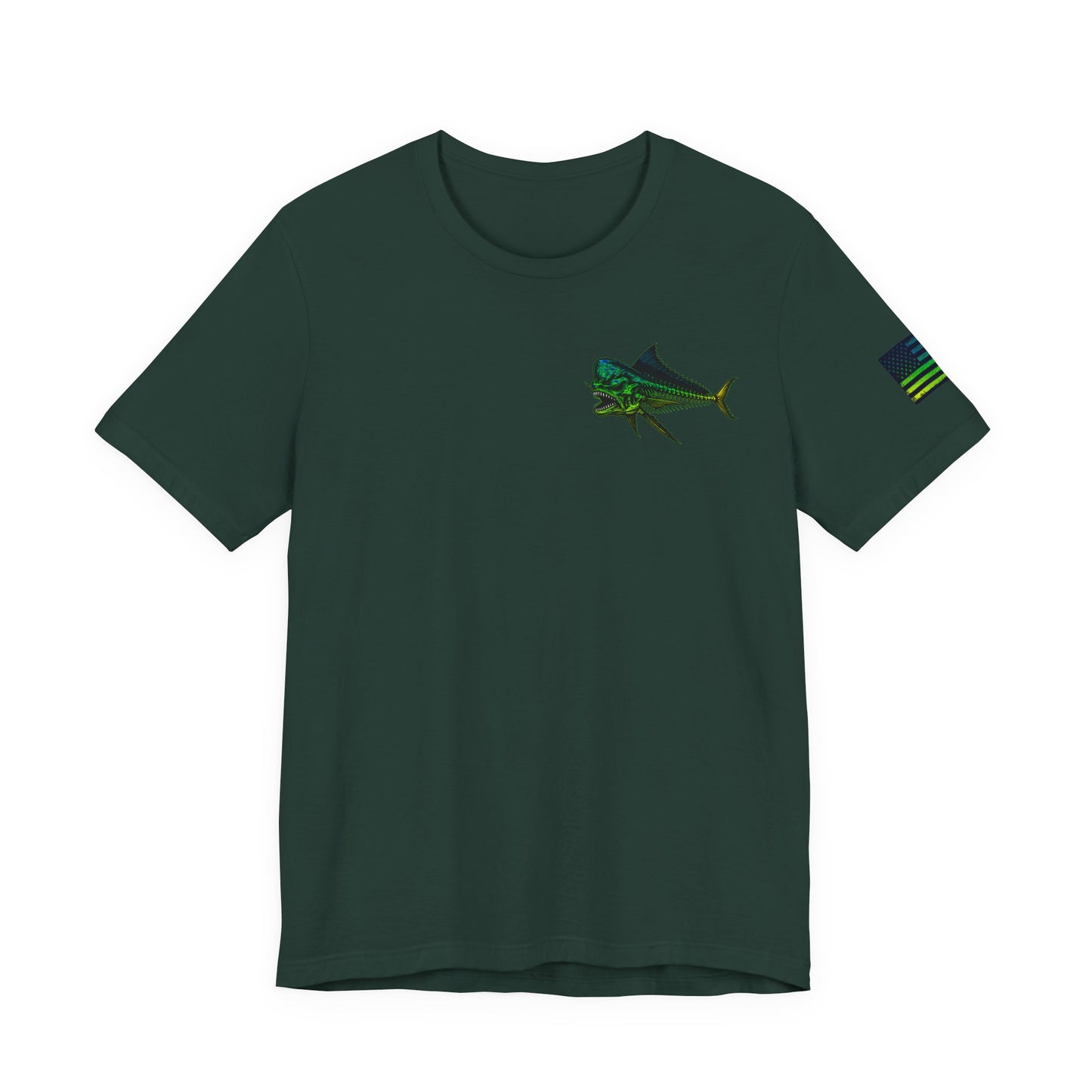 The Mahi Mahi Grunge Tee, Patriotic USA Shirt, Vintage American Flag