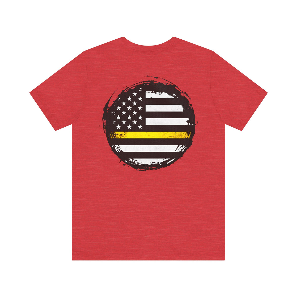 Thin Yellow Line American Flag Tee, Dispatcher Gift, Unisex T-Shirt, 911 Operator Shirt, Patriotic Graphic Tee